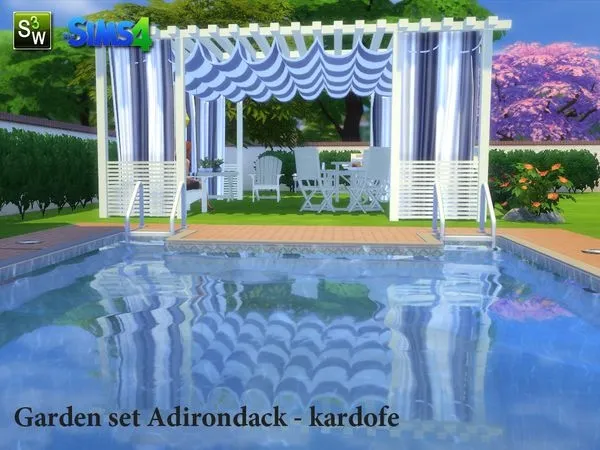 kardofe Garden set Adirondack - The Sims 4 Custom Content