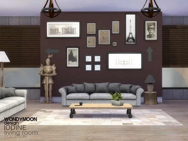Iodine Living Room - The Sims 4 Custom Content