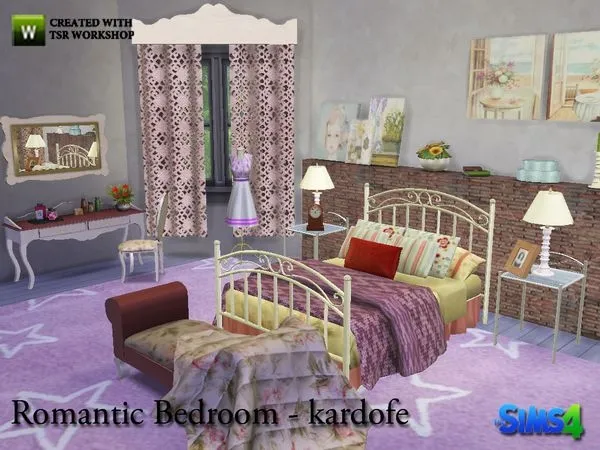 kardofe Romantic Bedroom - The Sims 4 Custom Content