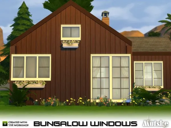 Bungalow Windows by thesimsresource - The Sims 4 Custom Content