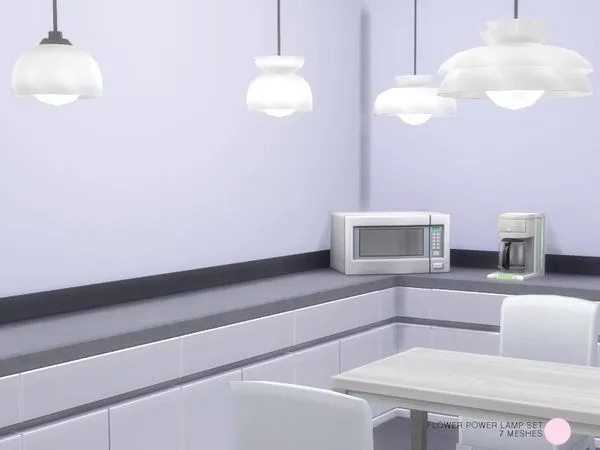 Flower Power Lamp Set - The Sims 4 Custom Content