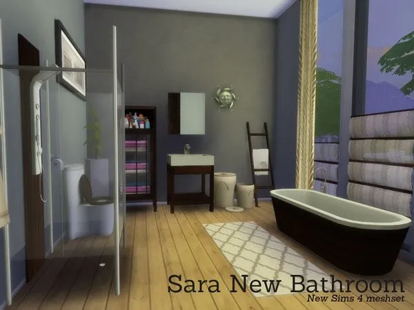 Sara New Bathroom - The Sims 4 Custom Content