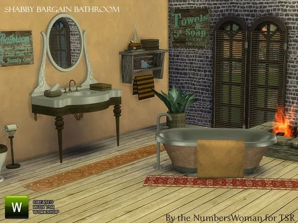 Shabby Bargain Shabby Chic by thesimsresource - The Sims 4 Custom Content
