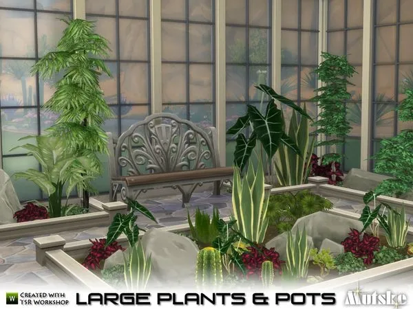 Large Plant and Pots by thesimsresource - The Sims 4 Custom Content
