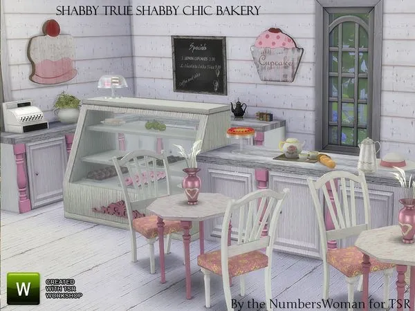 Shabby Chic True Shabby Bakery by thesimsresource - The Sims 4 Custom Content