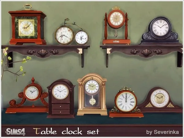 Table classic clocks - The Sims 4 Custom Content