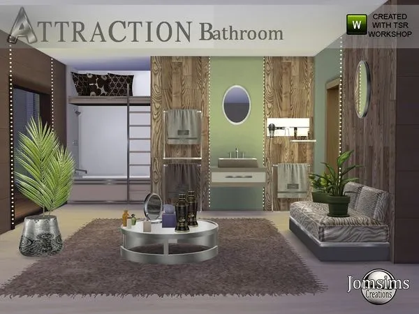 Attraction bathroom - The Sims 4 Custom Content