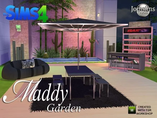 Maddy modern Garden set - The Sims 4 Custom Content