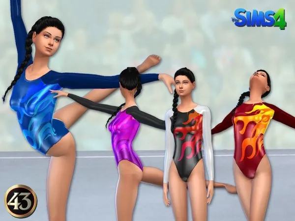 Performance Gymnastics Leotard - The Sims 4 Custom Content