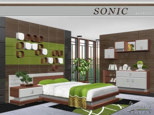 Sonic Bedroom - The Sims 4 Custom Content