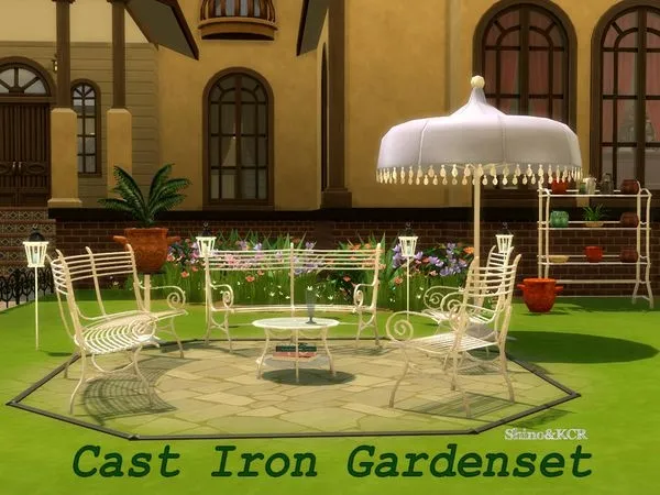 Cast Iron Gardenset - The Sims 4 Custom Content