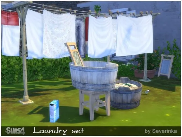 Laundry set by thesimsresource - The Sims 4 Custom Content