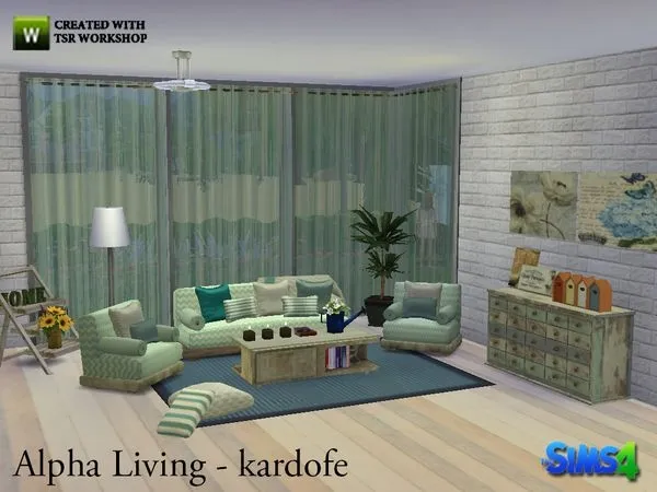 kardofe Alpha Living - The Sims 4 Custom Content