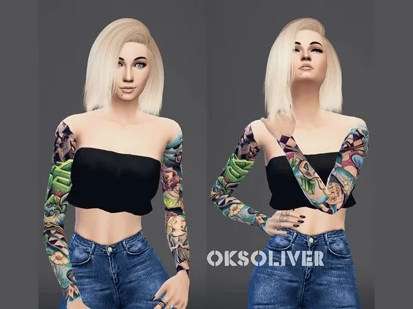 Mix Alice in Wonderland tattoo theme - The Sims 4 Custom Content