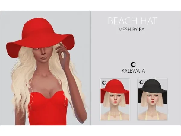 Alpha Beach Hat - The Sims 4 Custom Content