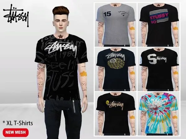 XL Urban Stussy T Shirts - The Sims 4 Custom Content