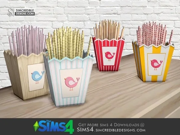 Young Way Goodies Straws by thesimsresource - The Sims 4 Custom Content