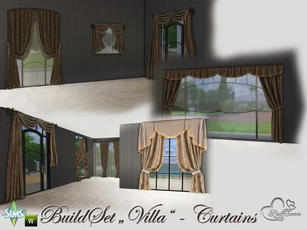 Build A Villa Curtains by thesimsresource - The Sims 4 Custom Content