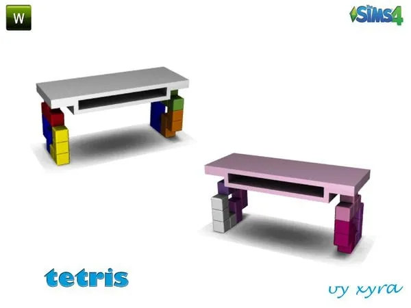 xyra Tetris desk - The Sims 4 Custom Content