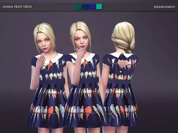 Animal Print Dress - The Sims 4 Custom Content