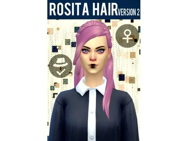 Rosita Hair V2 - The Sims 4 Custom Content