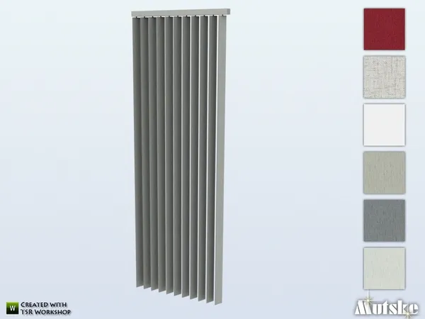 Ashmore Vertical Blinds by thesimsresource - The Sims 4 Custom Content