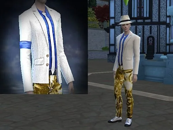 MJ Smooth Criminal Tuxedo - The Sims 4 Custom Content