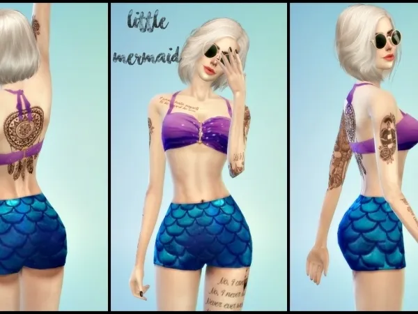 Biquini Pequena Sereia - The Sims 4 Custom Content
