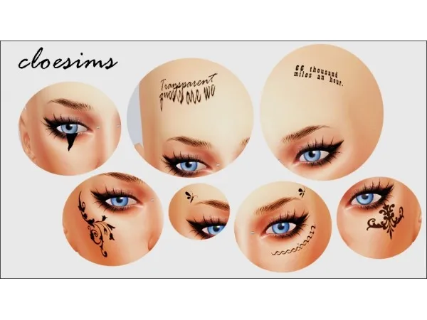 Mix Face Tatoos - The Sims 4 Custom Content