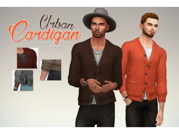 Maxis Match Urban Cardigan for - The Sims 4 Custom Content