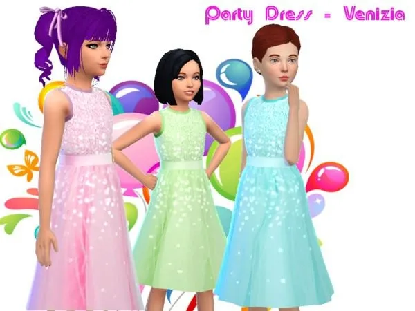 Party Dress Venizia - The Sims 4 Custom Content