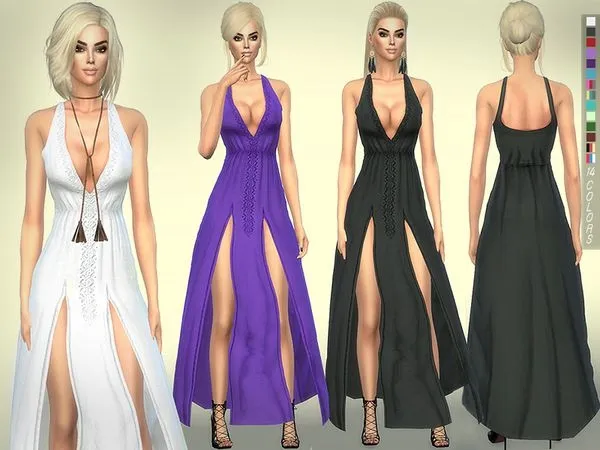 200 Bohemian summer dress - The Sims 4 Custom Content
