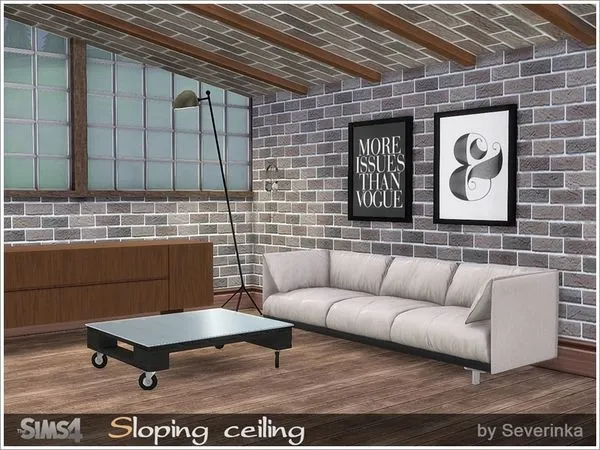 Sloping ceiling - The Sims 4 Custom Content