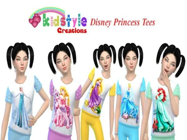 DisneyPrincess Tees Collection - The Sims 4 Custom Content