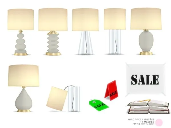 Yard Lamp Sale Set by thesimsresource - The Sims 4 Custom Content