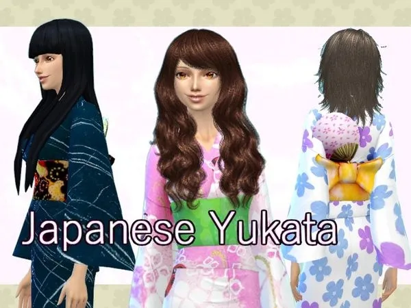 Japanese Yukata - The Sims 4 Custom Content