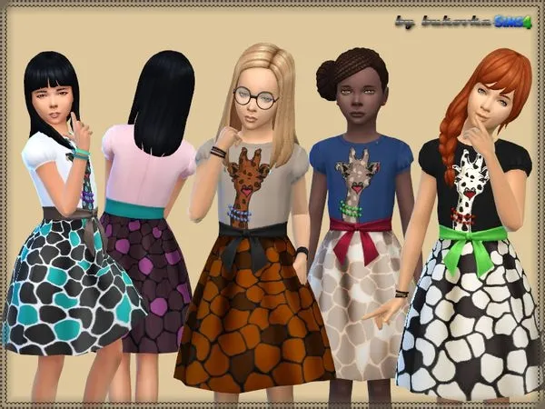 Dress Glamorous Giraffe - The Sims 4 Custom Content