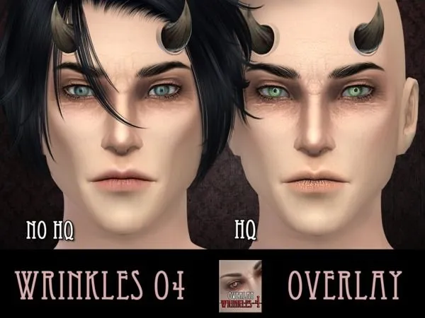 Wrinkles 4 for males OVERLAY - The Sims 4 Custom Content