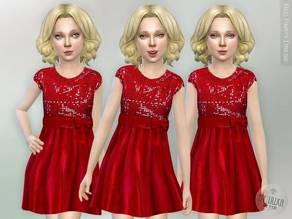 Red Party Dress - The Sims 4 Custom Content