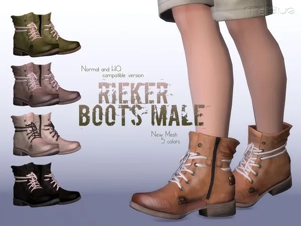 Rieker Boots NormalHQ Compatible - The Sims 4 Custom Content
