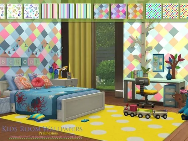 Kids Room Wallpapers - The Sims 4 Custom Content