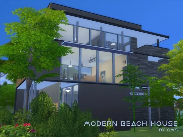 Maxis Match Modern Beach House - The Sims 4 Custom Content