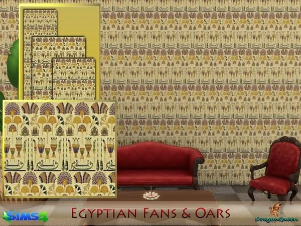 Egyptian Fans Oars - The Sims 4 Custom Content