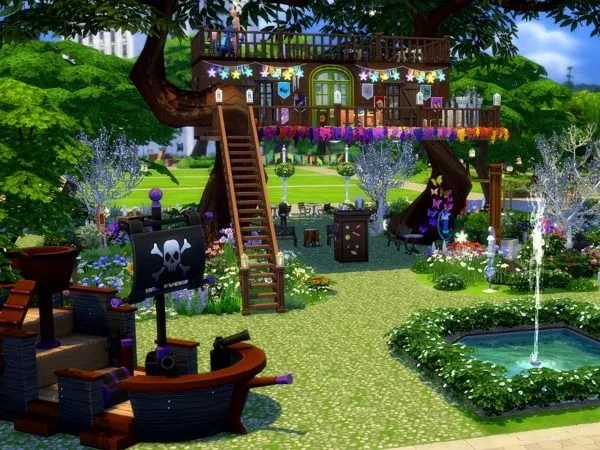 Maxis Match SLRN Kids Park Treehouse - The Sims 4 Custom Content