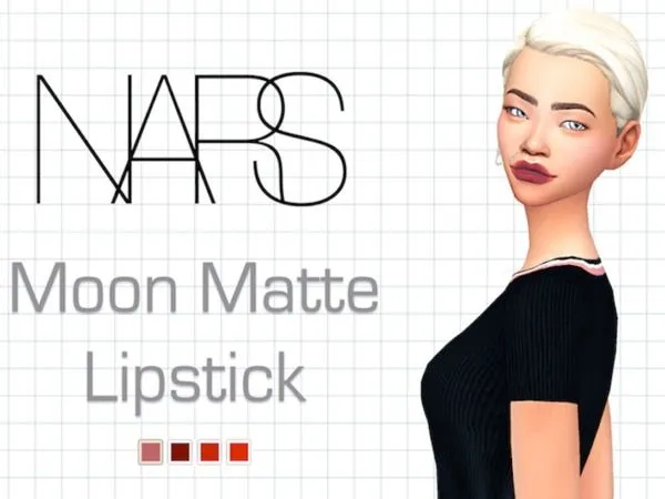[JnoJoy] NARS Moon Matte Lipstick - The Sims 4 Custom Content