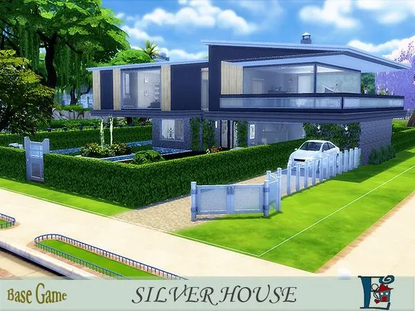 Maxis Match Silver House - The Sims 4 Custom Content
