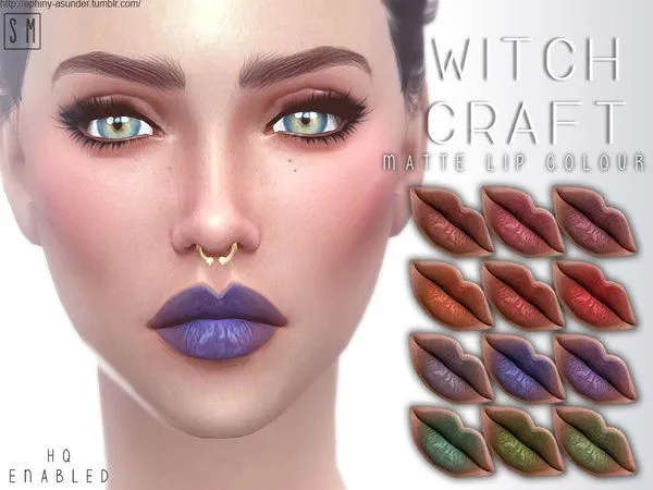 [ Witch Craft ] Matte Lip Colour - The Sims 4 Custom Content