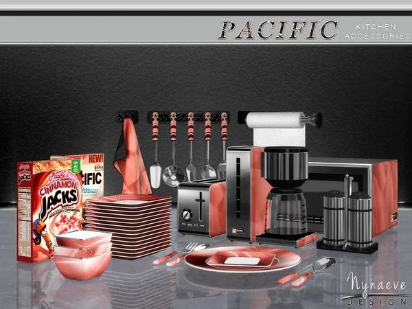 Pacific Heights Kitchen Accessories by thesimsresource - The Sims 4 Custom Content