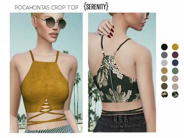 Pocahontas Crop Top - The Sims 4 Custom Content