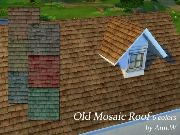 Old Mosaic Roof - The Sims 4 Custom Content